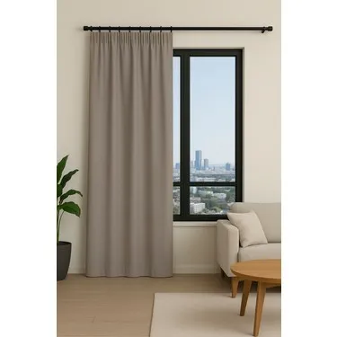 Keten Fon Perde - Doğal