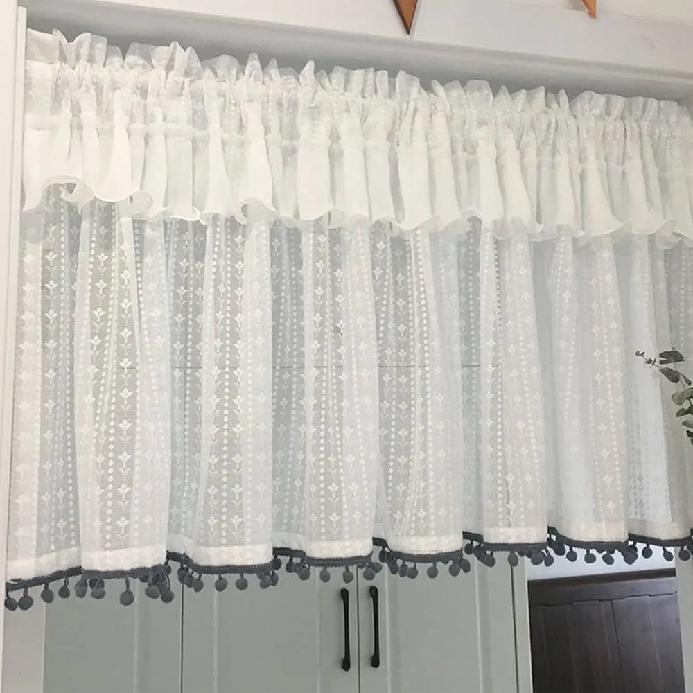 Kısa Tül Mutfak Perdesi